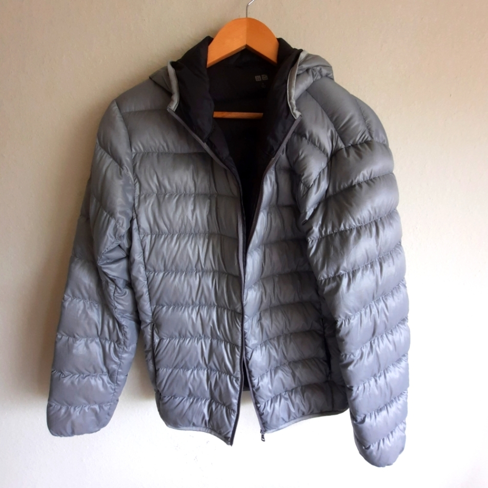 Uniqlo Silver Hoodie Parka Men's Jacket Medium